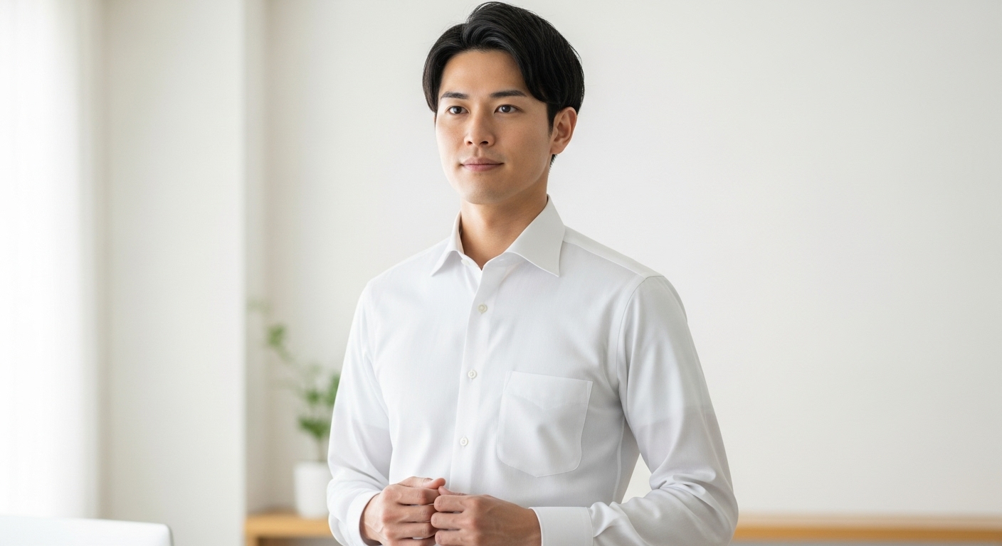 清潔感ある服装の男性