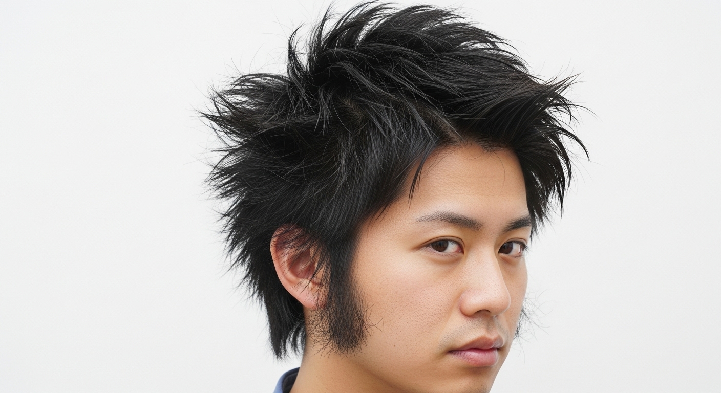 襟足がもっさりしている男性