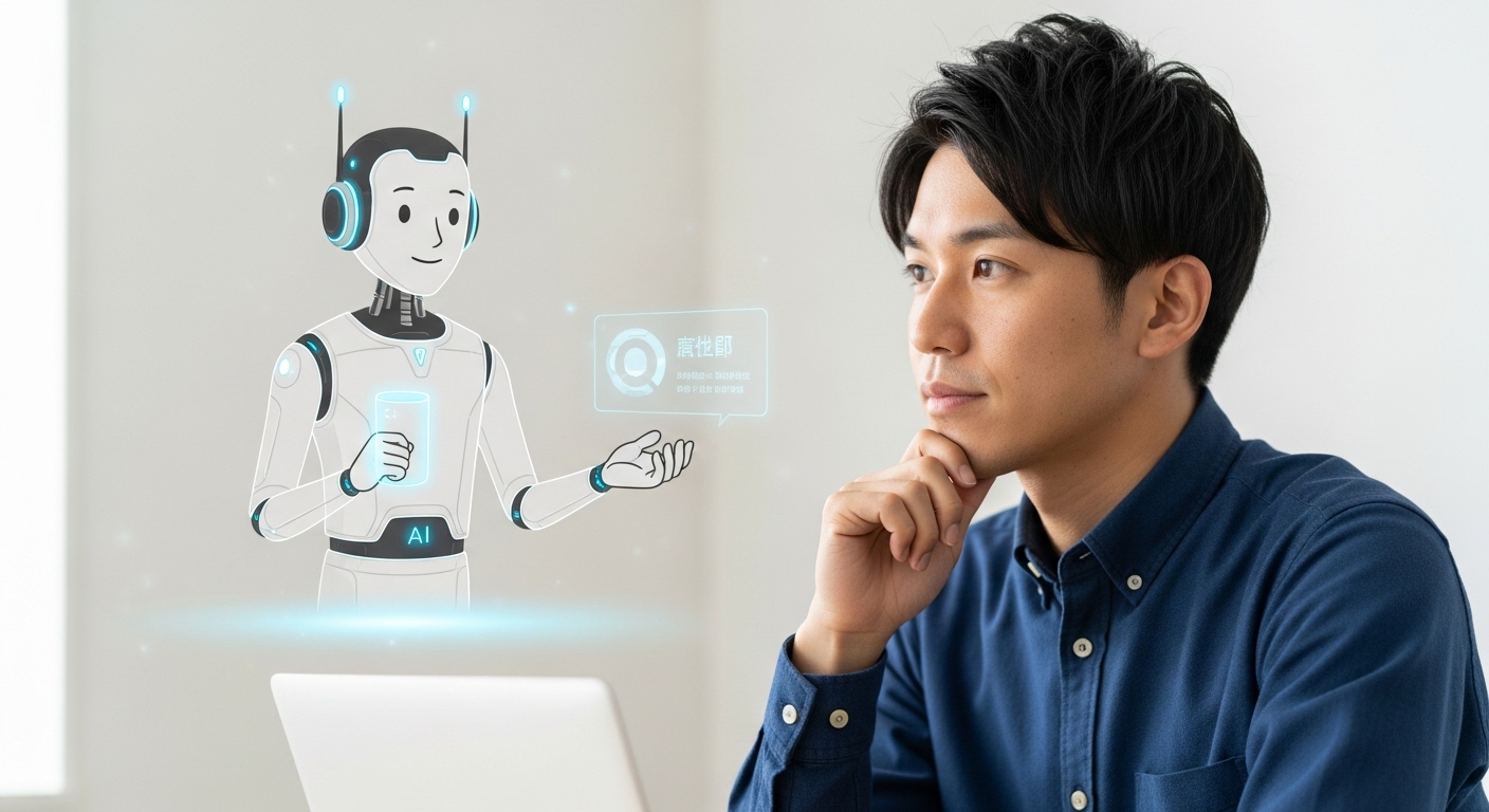 サポートしてくれるAI風のキャラクター