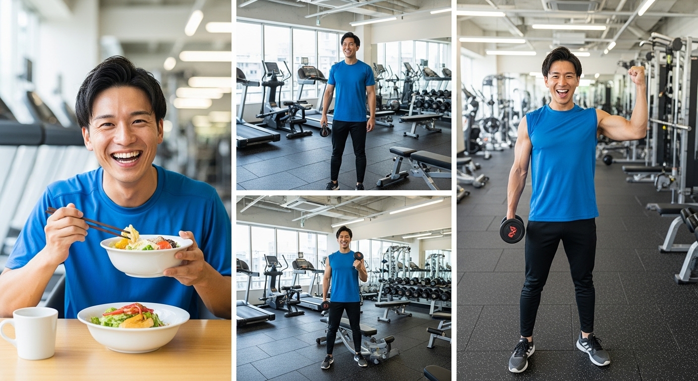 24/7Workoutでトレーニングする男性